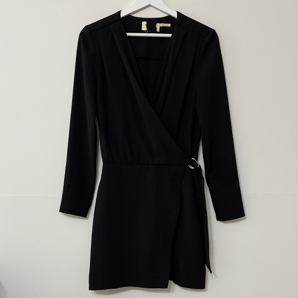ba&sh Black Mini Long Sleeves‎ Wrap Dress - Picture 10 of 10